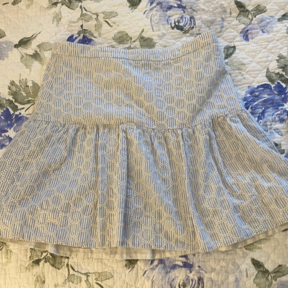 J. Crew Seersucker Skirt